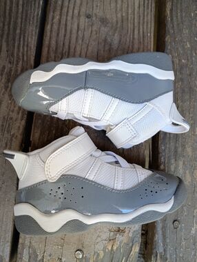 Jordan Toddler 8C 6 Rings White Cool Grey Sneaker Shoes